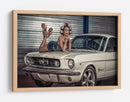 Coche clásico retro estilo pin-up - gNo | Cuadro decorativo de Canvas Lab