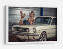 Coche clásico retro estilo pin-up - gNo | Cuadro decorativo de Canvas Lab