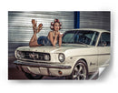 Coche clásico retro estilo pin-up - gNo | Cuadro decorativo de Canvas Lab