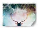 Ciervo del bosque místico - Angyalosi Beata | Cuadro decorativo de Canvas Lab