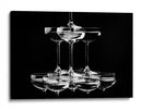 Elegante pirámide de champán - Fluidys Studio III | Cuadro decorativo de Canvas Lab