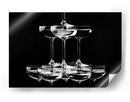 Elegante pirámide de champán - Fluidys Studio III | Cuadro decorativo de Canvas Lab