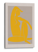 Figura amarilla sentada - Fluidys Studio II | Cuadro decorativo de Canvas Lab