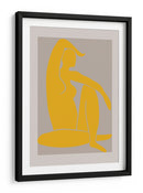 Figura amarilla sentada - Fluidys Studio II | Cuadro decorativo de Canvas Lab