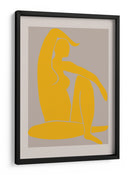 Figura amarilla sentada - Fluidys Studio II | Cuadro decorativo de Canvas Lab