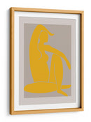 Figura amarilla sentada - Fluidys Studio II | Cuadro decorativo de Canvas Lab