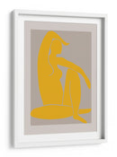 Figura amarilla sentada - Fluidys Studio II | Cuadro decorativo de Canvas Lab
