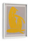 Figura amarilla sentada - Fluidys Studio II | Cuadro decorativo de Canvas Lab