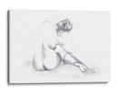 Desnuda sentada con gracia y cabello recogido - Fluidys Studio II | Cuadro decorativo de Canvas Lab