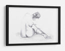 Desnuda sentada con gracia y cabello recogido - Fluidys Studio II | Cuadro decorativo de Canvas Lab
