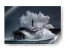 Faro de olas rompiendo - Jesus Concepcion Alvarado | Cuadro decorativo de Canvas Lab