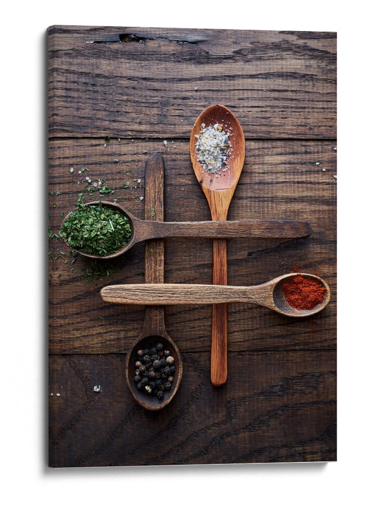 Especias culinarias en madera - Karina Aleksandrova | Cuadro decorativo de Canvas Lab