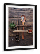 Especias culinarias en madera - Karina Aleksandrova | Cuadro decorativo de Canvas Lab