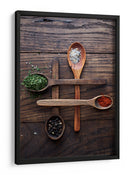 Especias culinarias en madera - Karina Aleksandrova | Cuadro decorativo de Canvas Lab
