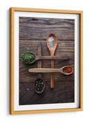 Especias culinarias en madera - Karina Aleksandrova | Cuadro decorativo de Canvas Lab