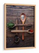 Especias culinarias en madera - Karina Aleksandrova | Cuadro decorativo de Canvas Lab