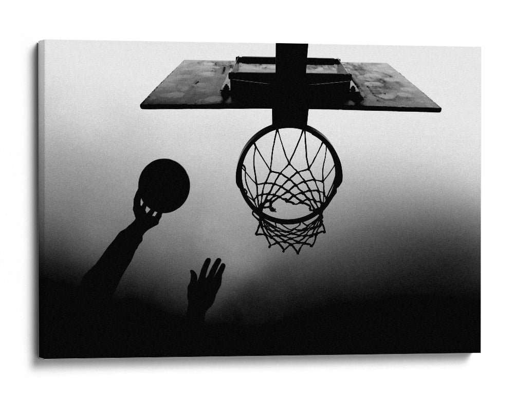 Disparo de silueta de baloncesto - Paulo Medeiros | Cuadro decorativo de Canvas Lab