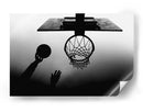 Disparo de silueta de baloncesto - Paulo Medeiros | Cuadro decorativo de Canvas Lab