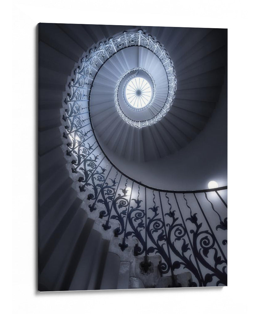 Gran escalera fría de caracol - Massimo Cuomo | Cuadro decorativo de Canvas Lab