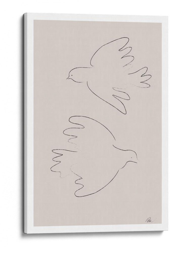 Palomas pacíficas volando - Fluidys Studio II | Cuadro decorativo de Canvas Lab