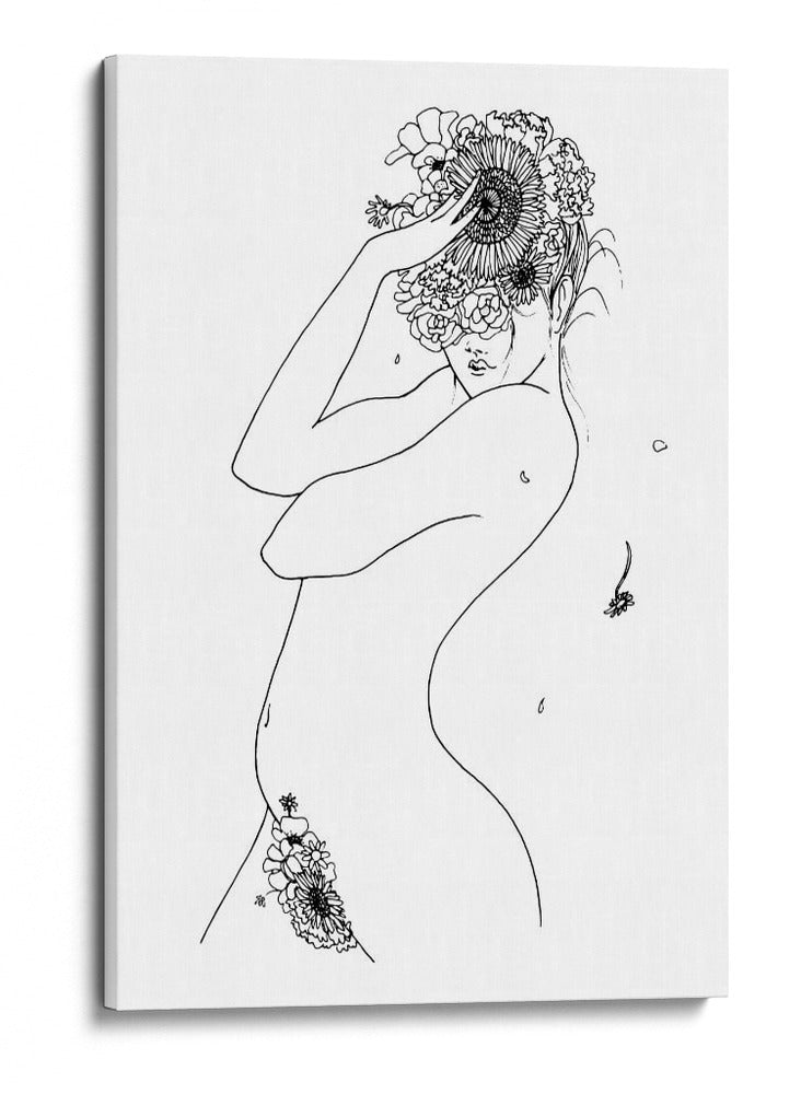 Trazos de mujer en flor natural - Fluidys Studio II | Cuadro decorativo de Canvas Lab