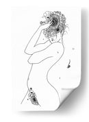 Trazos de mujer en flor natural - Fluidys Studio II | Cuadro decorativo de Canvas Lab