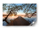 Serena puesta de sol sobre el lago - Keller | Cuadro decorativo de Canvas Lab