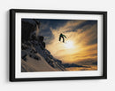 Salto al atardecer de un snowboarder - Jakob Sanne | Cuadro decorativo de Canvas Lab
