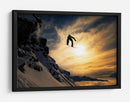 Salto al atardecer de un snowboarder - Jakob Sanne | Cuadro decorativo de Canvas Lab