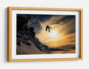 Salto al atardecer de un snowboarder - Jakob Sanne | Cuadro decorativo de Canvas Lab