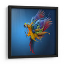 Salpicadura de loro vibrante - Sulaiman Almawash | Cuadro decorativo de Canvas Lab