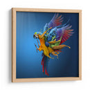Salpicadura de loro vibrante - Sulaiman Almawash | Cuadro decorativo de Canvas Lab