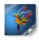 Salpicadura de loro vibrante - Sulaiman Almawash | Cuadro decorativo de Canvas Lab