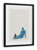 Gato negro, figura azul - Fluidys Studio II | Cuadro decorativo de Canvas Lab