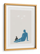 Gato negro, figura azul - Fluidys Studio II | Cuadro decorativo de Canvas Lab