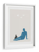 Gato negro, figura azul - Fluidys Studio II | Cuadro decorativo de Canvas Lab