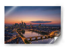 Horizonte de Frankfurt al atardecer - Robin Oelschlegel | Cuadro decorativo de Canvas Lab