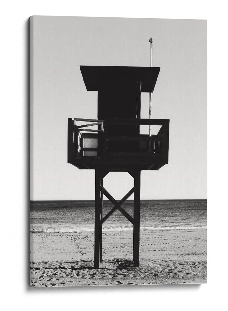 Puesto de playa en blanco y negro - Fluidys Studio III | Cuadro decorativo de Canvas Lab