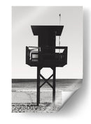 Puesto de playa en blanco y negro - Fluidys Studio III | Cuadro decorativo de Canvas Lab