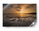 Puesta de sol dorada sobre el océano - Isam Telhami | Cuadro decorativo de Canvas Lab