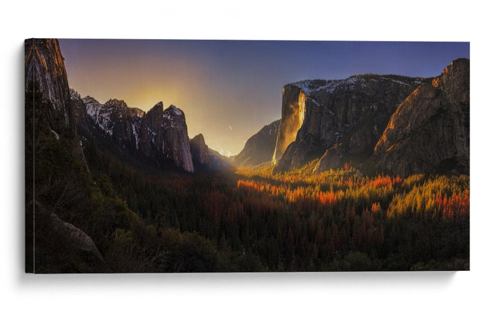 Puesta de sol en Golden Valley - Yan Zhang | Cuadro decorativo de Canvas Lab