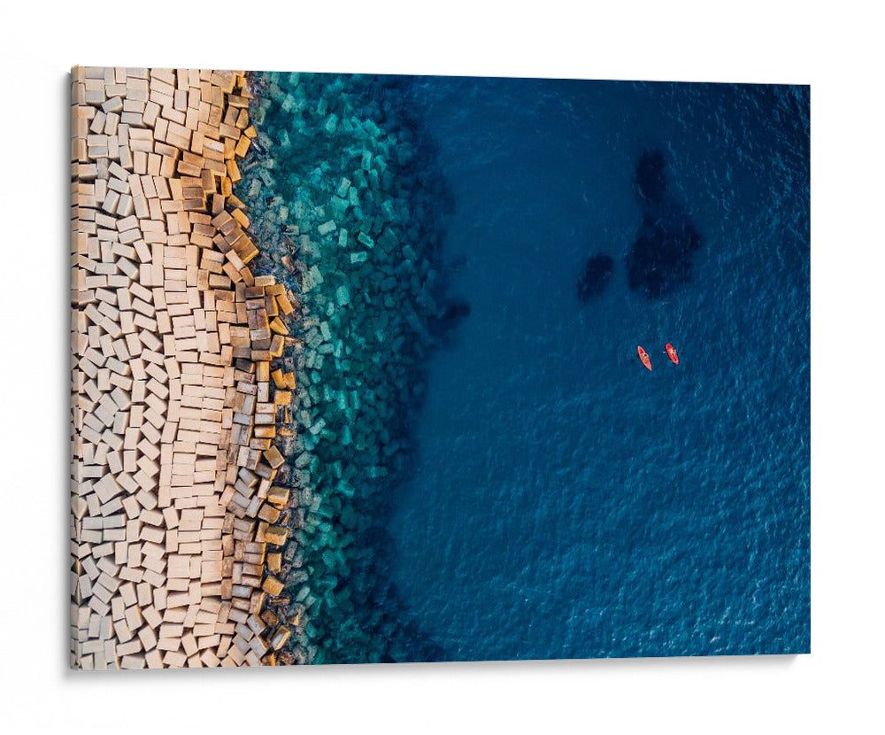 Kayaks del océano azul - Antonio Carrillo Lopez | Cuadro decorativo de Canvas Lab