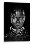 Retrato africano punteado - Vedran Vidak | Cuadro decorativo de Canvas Lab