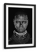 Retrato africano punteado - Vedran Vidak | Cuadro decorativo de Canvas Lab