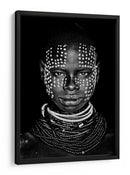 Retrato africano punteado - Vedran Vidak | Cuadro decorativo de Canvas Lab