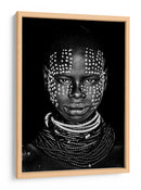 Retrato africano punteado - Vedran Vidak | Cuadro decorativo de Canvas Lab