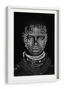 Retrato africano punteado - Vedran Vidak | Cuadro decorativo de Canvas Lab