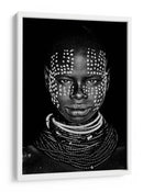 Retrato africano punteado - Vedran Vidak | Cuadro decorativo de Canvas Lab
