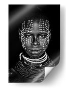 Retrato africano punteado - Vedran Vidak | Cuadro decorativo de Canvas Lab