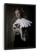 Retrato de una chica pelirroja y una mofeta - Carola Kayen-Mouthaan | Cuadro decorativo de Canvas Lab